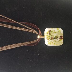 Floral Glass Art Pendant